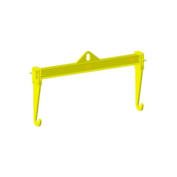 Machining & Welding By Olsen M&W 36" Dia. X 22-76"L Adjustable Length Roll Lifting Beam, Yellow, 18"Lx40"Wx86"H, 200lbs, 6000 Lb. Cap 20785 - main